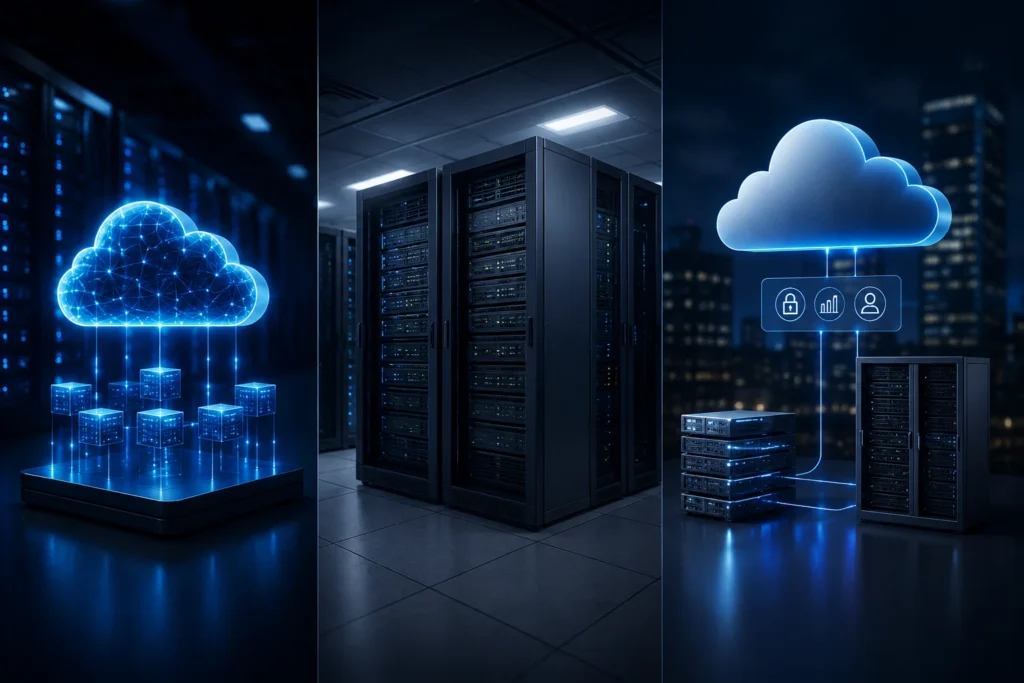 comparativo entre infraestrutura cloud, on premise e híbrida para empresas